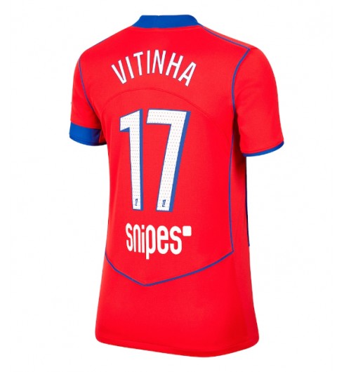 Ženske Nogometnih dresov Paris Saint-Germain Vitinha #17 Tretji 2025-26 Kratki rokavi Ženske Nogometnih dresov Paris Saint-Germain Vitinha #17 Tretji 2025-26 Kratki rokavi